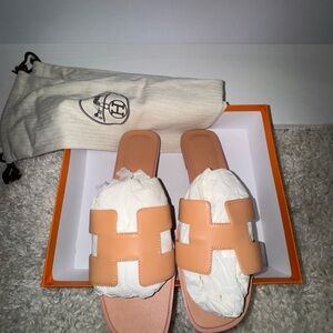 Hermes Orange Sandals
